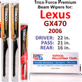 thumbnail image 1 of 2006 Lexus GX470 Performance Beam Wipers (Set of 3) w/Rear Wiper, 1 of 3