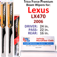 thumbnail image 1 of 2006 Lexus LX470 Performance Beam Wipers (Set of 3) w/Rear Wiper, 1 of 3