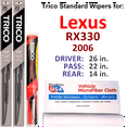 thumbnail image 1 of 2006 Lexus RX330 Wiper Blades (Set of 3) w/Rear Wiper, 1 of 3