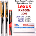 thumbnail image 1 of 2006 Lexus RX400h Performance Beam Wipers (Set of 3) w/Rear Wiper, 1 of 3