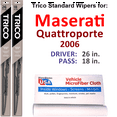 thumbnail image 1 of 2006 Maserati Quattroporte Wiper Blades (Set of 2), 1 of 3