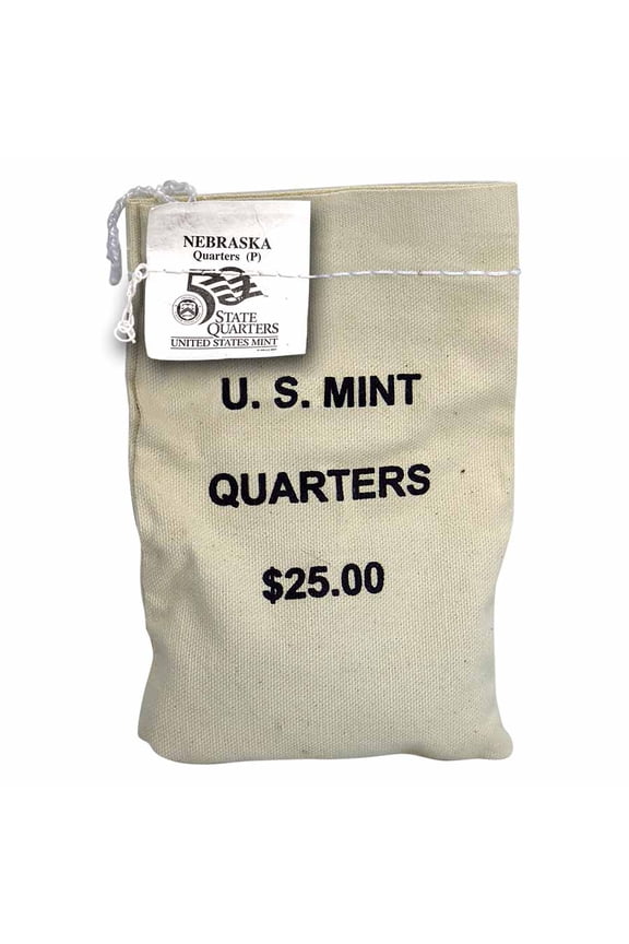 2006-P Nebraska State Quarter $25 Sealed Mint Bag BU