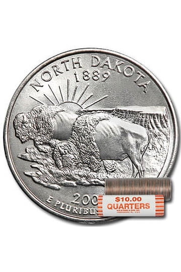 【新品未開封】2006年発行 サウスダコタ州Quarter 1 バンク•ロール 2006 D South Dakota State Quarter BU Uncirculated Clad 25c Coin at