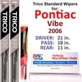 thumbnail image 2 of Juyioudy Hybrid Wiper Blades 21" & 18" For Pontiac Vibe 2003-2008 – Direct Fit Set Of 2 2 of 4