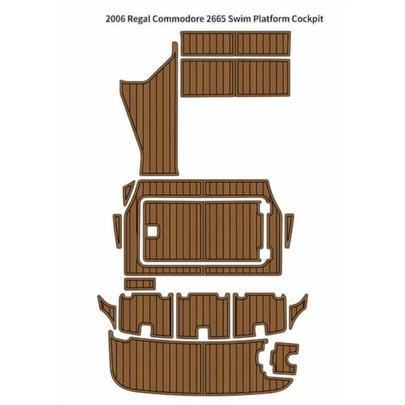 2006 Regal Commodore 2665 Swim Platform Cockpit Pad Boat EVA Foam Teak Floor