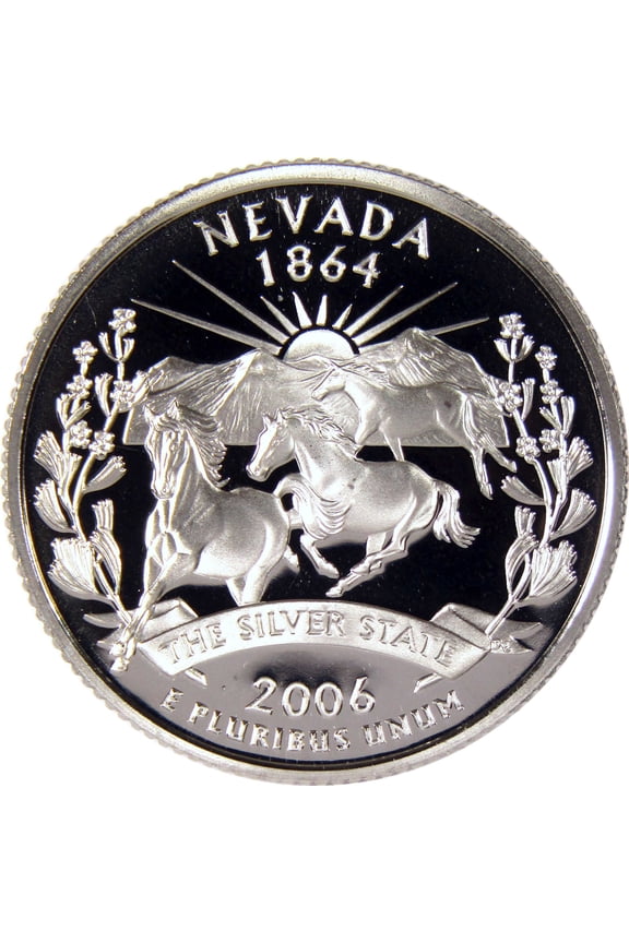 2006 S Nevada State Quarter Clad 25c Proof Coin