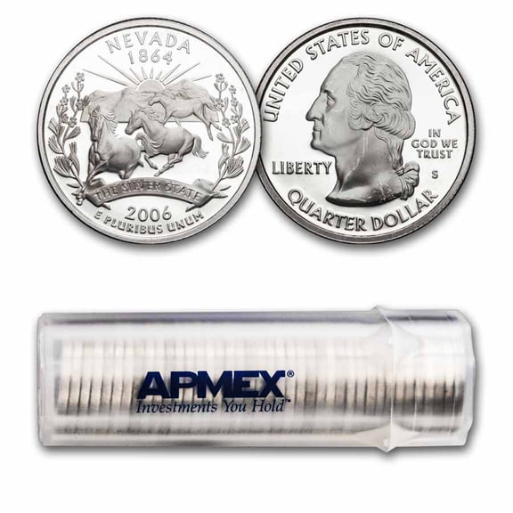 2006-S Nevada State Quarter Gem Proof 40-Coin Roll (Silver)