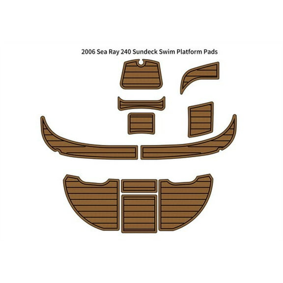 2006 Sea Ray 240 Sundeck Swim Platform Pad Boat EVA Foam Teak Deck Floor Mat