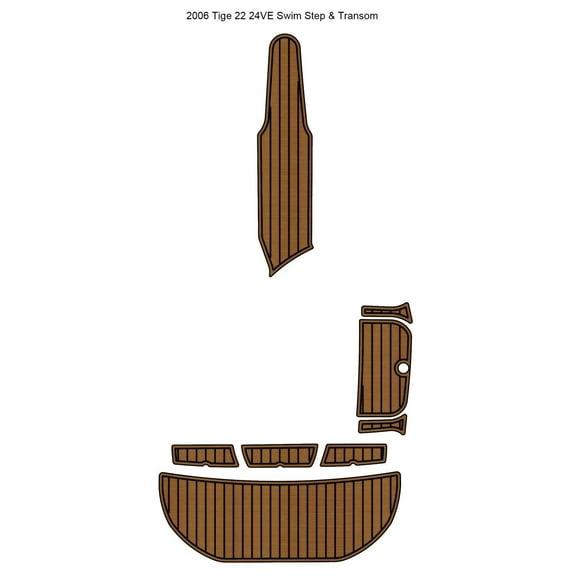 2006 Tige 22/24VE Swim Platform Transom Pad Boat EVA Faux Teak Deck Floor Mat