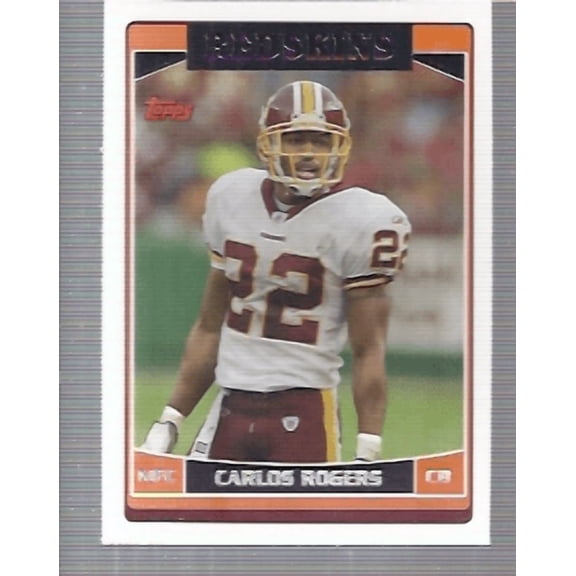 2006 Topps #66 Carlos Rogers NFL Football Trading Card