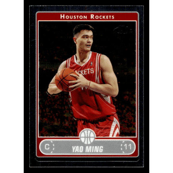 2006 Topps Chrome Yao Ming #44 Basketball Trading Card Houston Rockets NBA HOF Mint Base Set