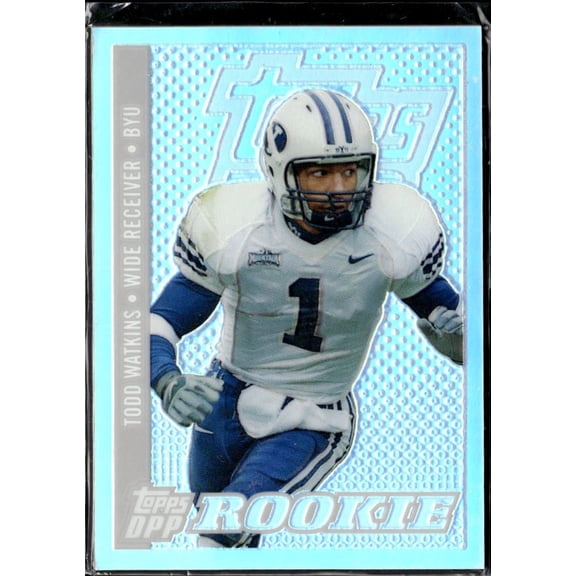 2006 Topps Draft Picks & Prospects Refractor Todd Watkins #164 BYU Cougars Football Card BYU Cougars NCAA Football Trading Card