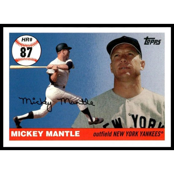 2006 Topps Mickey Mantle Home Run History Baseball Card MHR87 New York Yankees New York Yankees MLB Baseball Trading Card