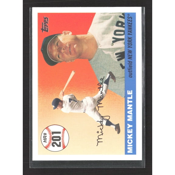 2006 Topps Mickey Mantle Home Run History MHR201 Mickey Mantle Yankees Baseball Card