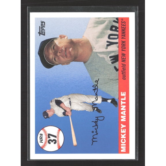 2006 Topps Mickey Mantle Home Run History MHR37 Excellent New York Yankees Baseball Card