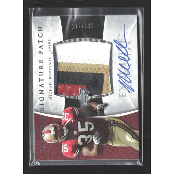 2006 Upper Deck Exquisite Collection Michael Robinson #129 /225 Signature Patch Event-Worn Memorabilia