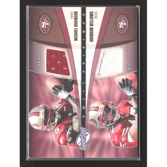 2006 Upper Deck Sweet Spot Sweet Pairings Brandon Williams Michael Robinson #SPD-RW Event-Worn Memorabilia Dual Jersey R