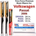 thumbnail image 1 of 2006 Volkswagen Passat Performance Beam Wipers (Set of 3) w/Rear Wiper, 1 of 4
