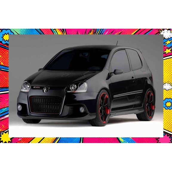2006 Volkswagen R GTI Concept - Pop Art Edition | 20x30 Inch Laminated Poster | Vibrant Colors & Stunning Detail Wall Art