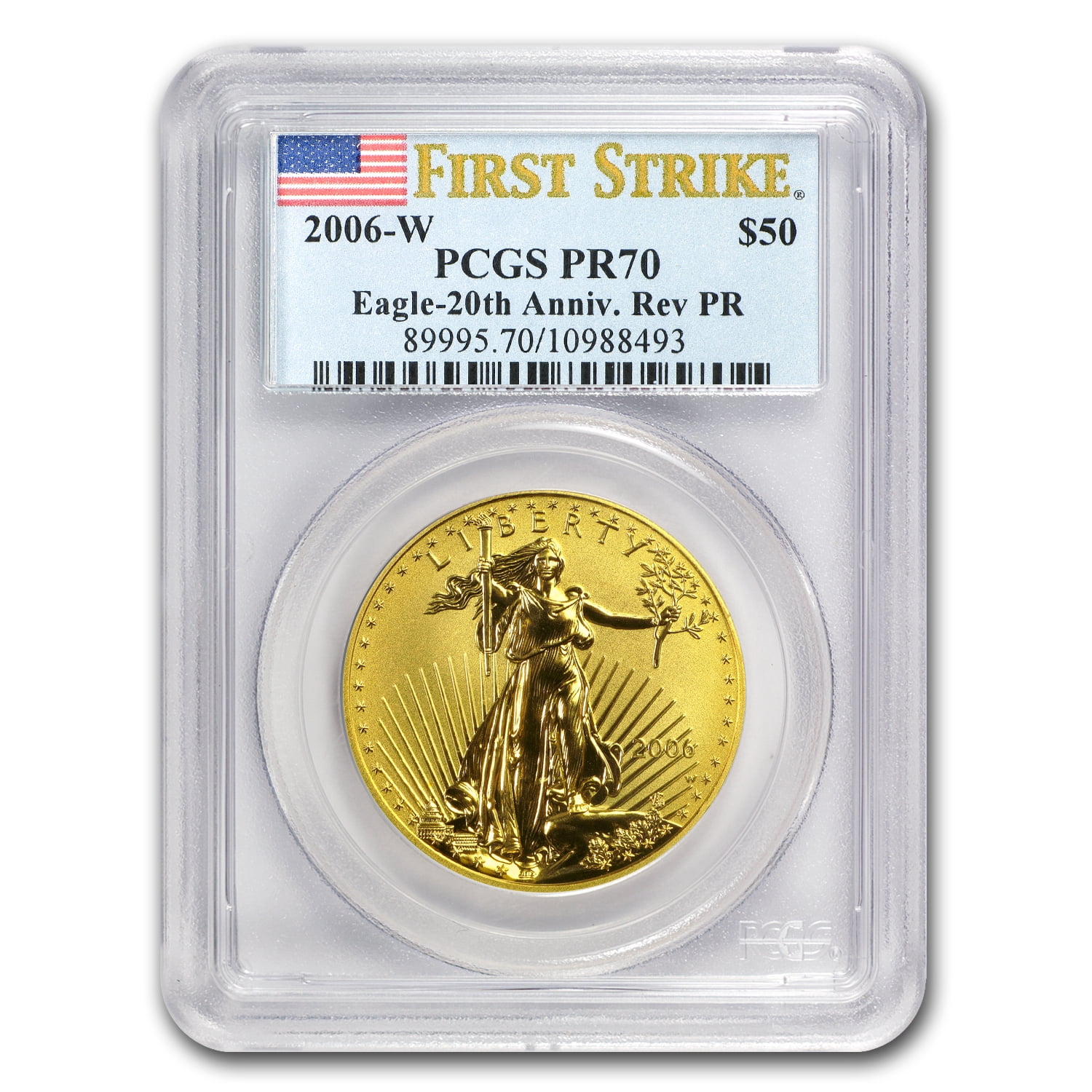 2006-W 1 oz Reverse Proof Gold Eagle PR-70 PCGS (FS) - Walmart.com
