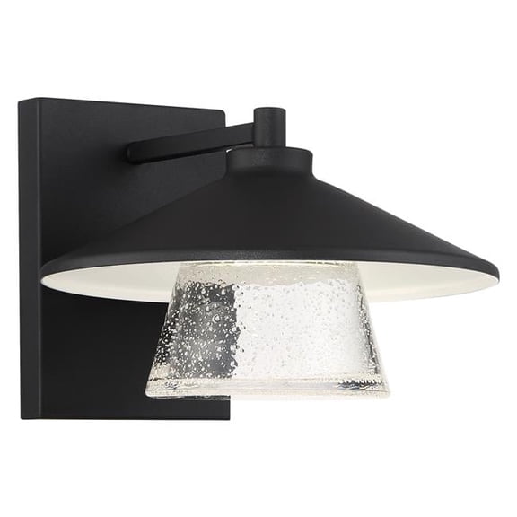 20060LEDDMG-BL-SDG 8 in. Silo LED Wall Sconce Light, Black