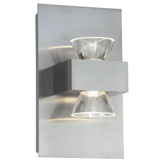 20063WV-BN-Jet-Abra Lighting-Jet - 13W 2 LED Bath Vanity-7 Inches Tall and 4.7 Inches Wide