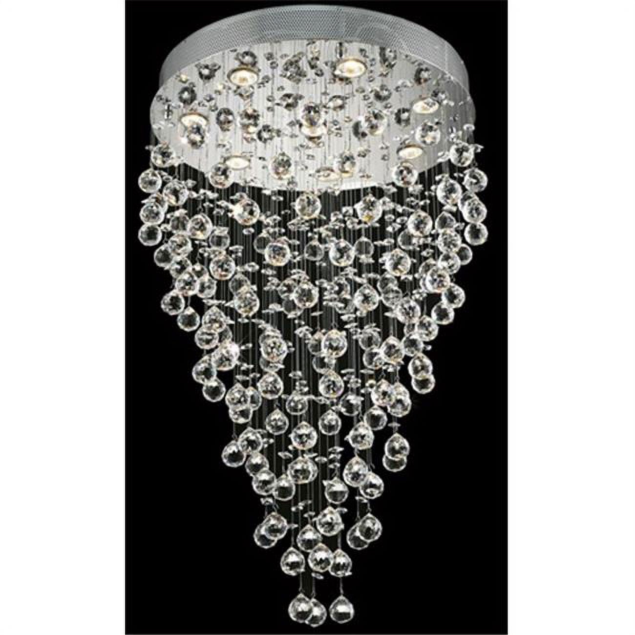 Royal Chrome 24"x36" Galaxy Crystal Chandelier with Clear Crystals