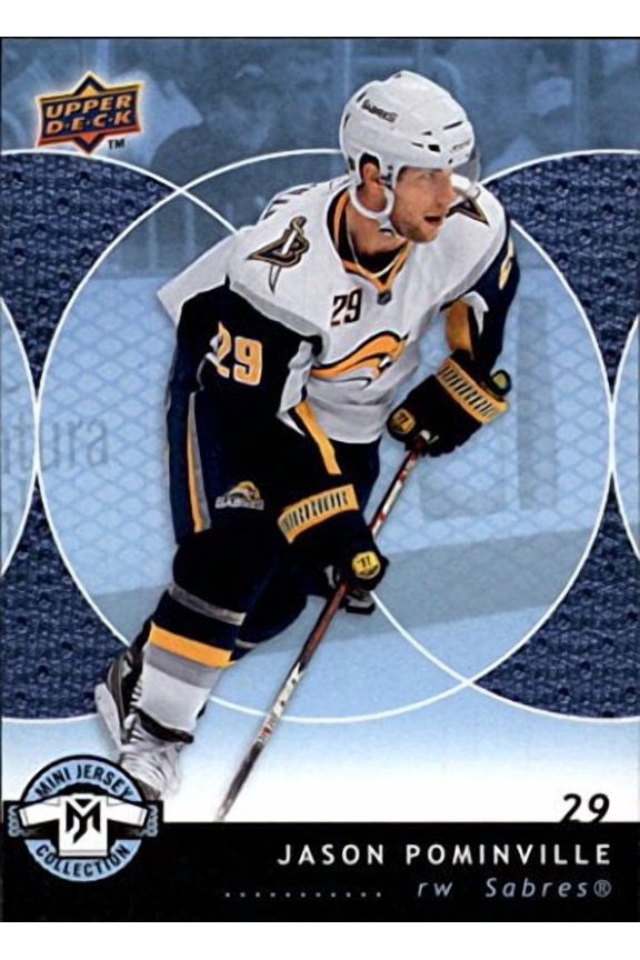 2007-08 UD Mini Jersey Collection #13 Jason Pominville NHL Hockey Trading Card