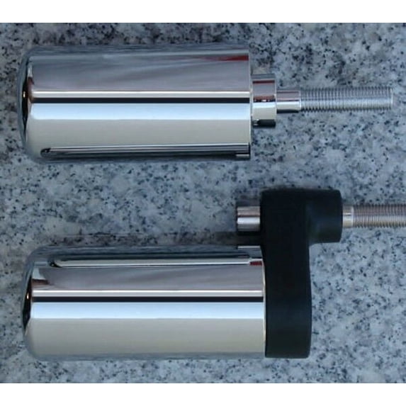 2007-2008 Kawasaki Ninja ZX6 ZX6R CHROME NO-CUT FRAME SLIDERS