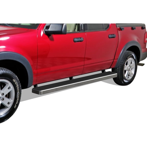 2007-2010 Ford Explorer Sport Trac Hairline Finish 5 Inch Door to Door Side Bar Side Step Running Board