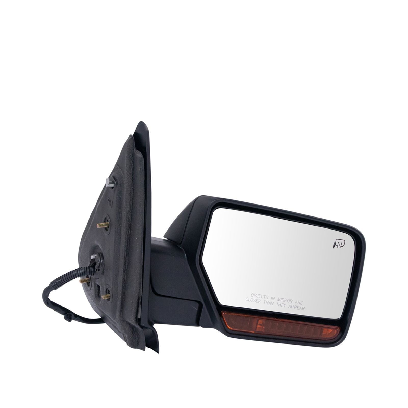 Zjwsrsst 1pc Left Driver Side Textured Black Power Non-Heated Operate