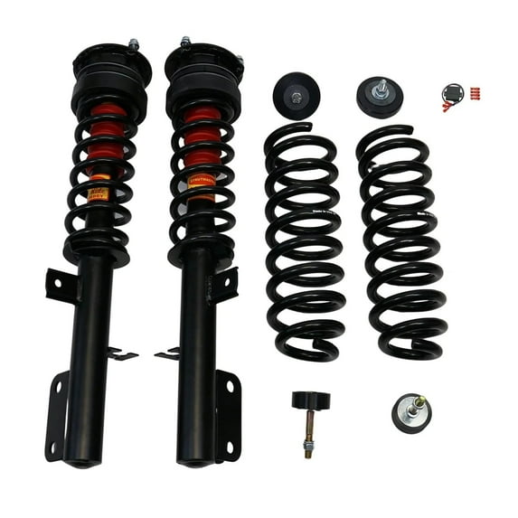 Strutmasters 4-Wheel Air Suspension Conversion Kit With Warning Light Module for 2007-2012 Land Rover Range Rover L322 Chassis (LB54BM)