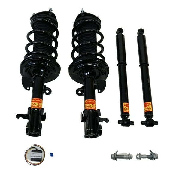 Strutmasters 4-Wheel Active Electronic Suspension Conversion Kit for 2007-2013 Acura MDX (AWD) with Suspension Light Module & Camber Bolts (AC14FMCK)