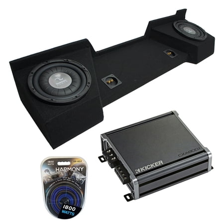 2007-2013 Chevy Silverado Ext Cab Truck Harmony F104 Dual 10" Sub Box & CXA800.1