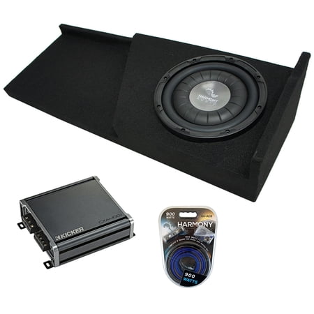 2007-2013 Chevy Silverado Ext Cab Truck Harmony F104 Single 10 Sub Box & CXA4001