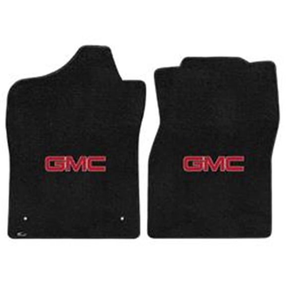 2007-2013 Ebony Ultimat Sierra Front Standard Red GMC Cab Plain Logo Mats