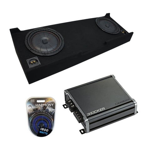 2007-2013 GMC Sierra Crew Cab Truck Kicker CompVT CVT10 Dual 10" Sub Box CXA8001