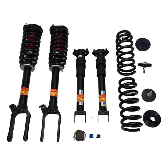 2007-2013 Mercedes-Benz R350 BlueTEC 4MATIC 4-Wheel Air Suspension Conversion Kit with Suspension-Light Module with Shocks (MR14FBM)