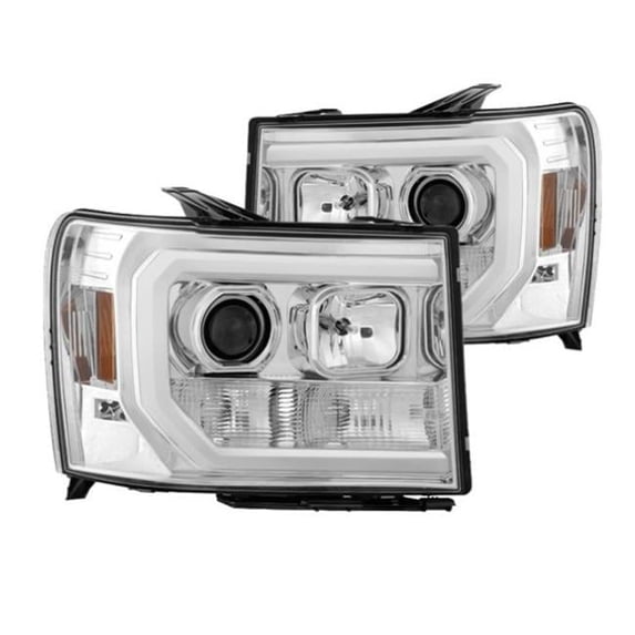 2007-2013 Sierra Chrome U-Bar Projector LED Headlights
