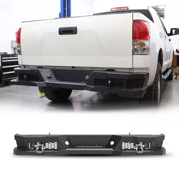 2007-2013 Toyota Tundra Rear Bumper,Sheet Metal Rear Bumper with Shackles,Sensor Holes and Pod Light