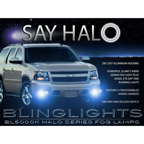 2007-2014 Chevrolet Chevy Tahoe Halo Fog Lamps Driving Lights