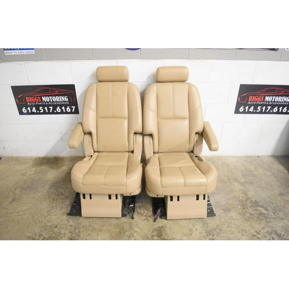 2007 - 2014 (Compact) Escalade Taho Yukon Cashmere Leather Seats (Pair) Oem