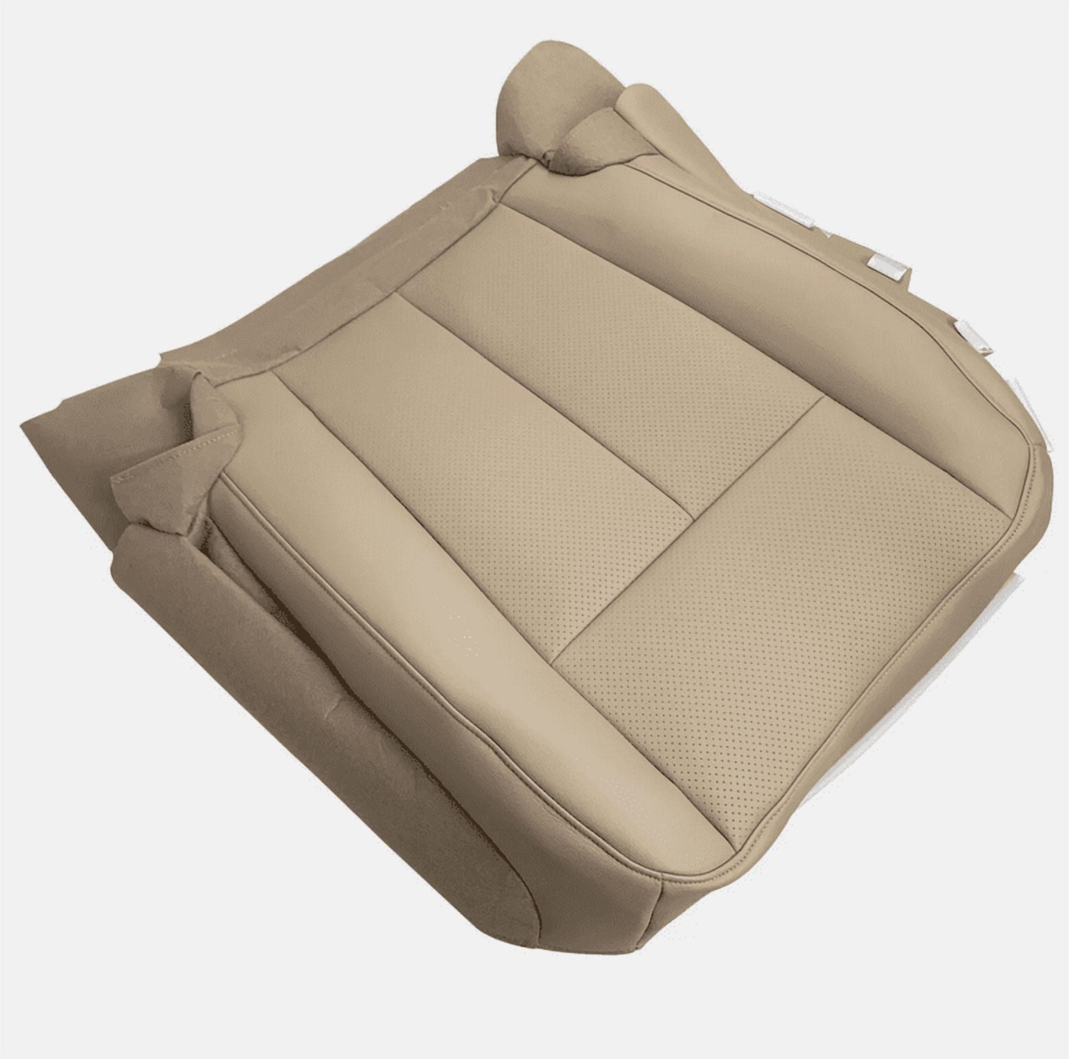 2007-2014 For Ford Expedition Driver Bottom Perforated Leather AC Seat Cover Tan