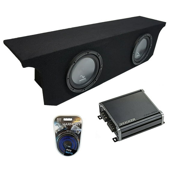 2007-2018 Jeep Wrangler JK Unlimited Harmony R104 Dual 10" Sub Box & CXA4001 Amp