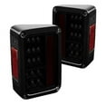 thumbnail image 1 of 2007-2016 Jeep Wrangler Black & Smoke LED Tail Lights, 1 of 1