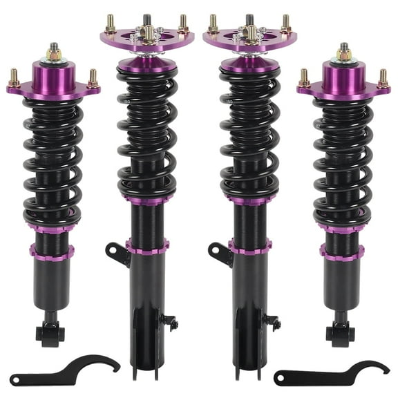SPEEDWOW Coilover Shocks Kits for 2007-2017 Dodge Caliber Jeep Compass Patriot, 24 Levels Damper Adjustable Coilovers Suspension Struts Kit