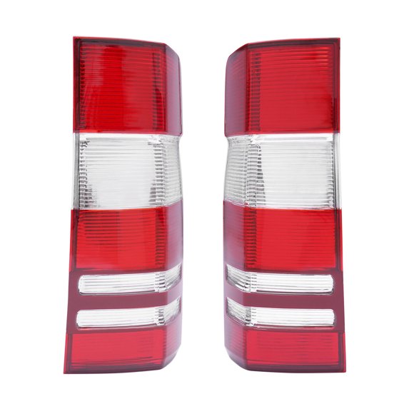 For 2007-2017 Mercedes Sprinter 250/350 Tail Lights Pair,Red/White PC/PP Lens,Halogen Included,Plug-and-Play Direct Replacement,Waterproof,High Visibility for Rear Safety