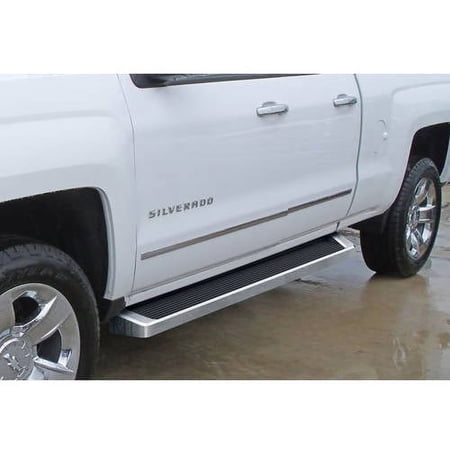 2007-2018 Chevy Silverado/ GMC Sierra 1500 Double Cab\2007-2019 Chevy Silverado/ GMC Sierra 2500 HD/3500 HD Double Cab Polish Finish 6 Inch iRunning Board Door to Door Side Bar Side Step Running Board