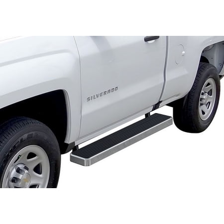 2007-2018 Chevy Silverado/ GMC Sierra 1500 Regular Cab\ 2007-2019 2500 HD/3500 HD Regular Cab (Not For 07 Classic Model) Hairline Finish 6 Inch Door to Door Side Bar Side Step Running Board