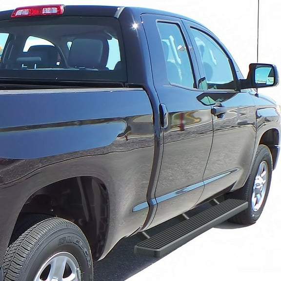 2007-2019 Toyota Tundra Double Cab Black Finish 6 Inch Door to Door Side Bar Side Step Running Board